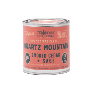 Quartz Mountain: Smoked Cedar + Sage Soy Wax Candle - Tallgrass Supply