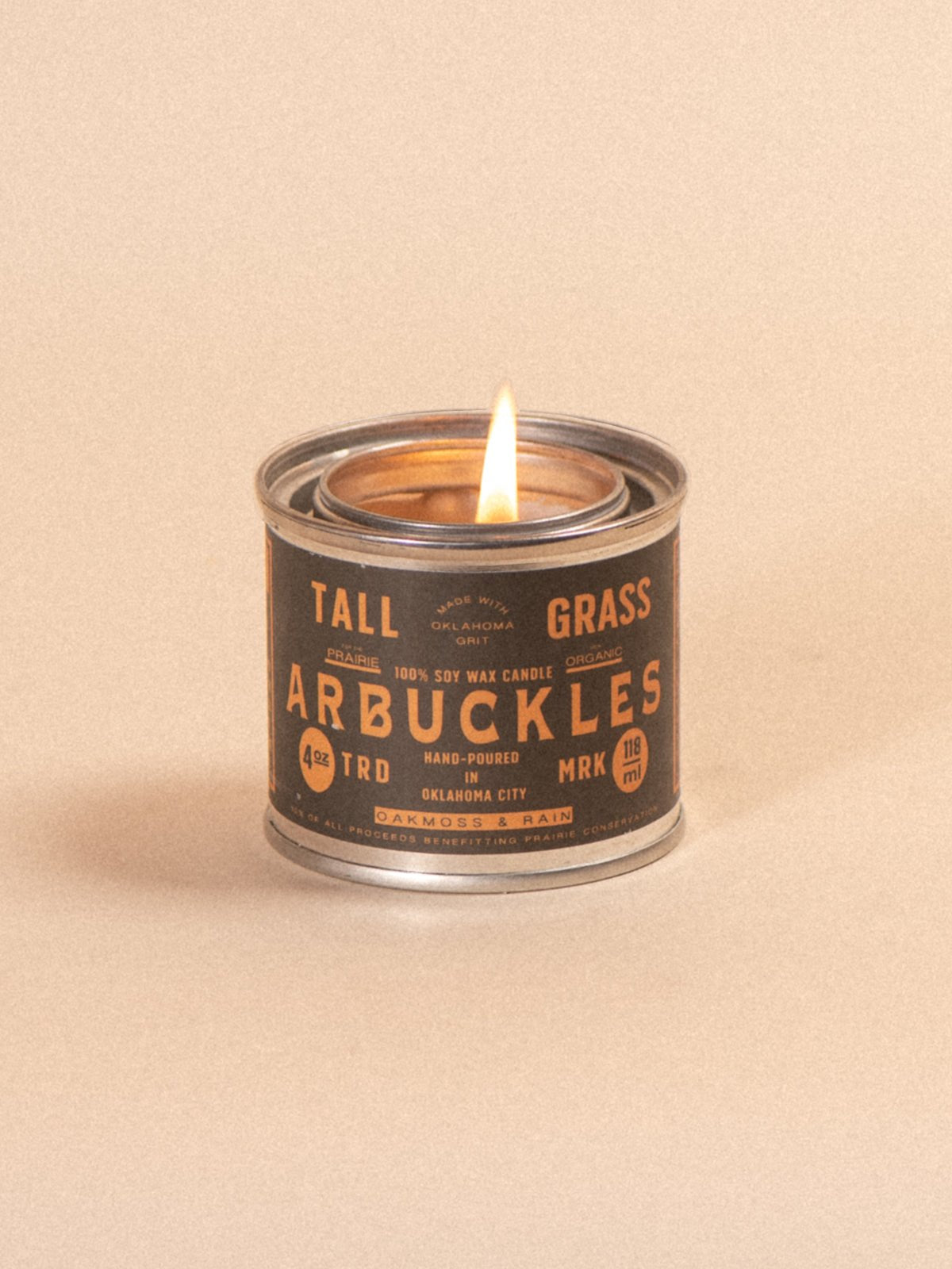 Arbuckles: Oakmoss + Rain Soy Wax Candle - Tallgrass Supply