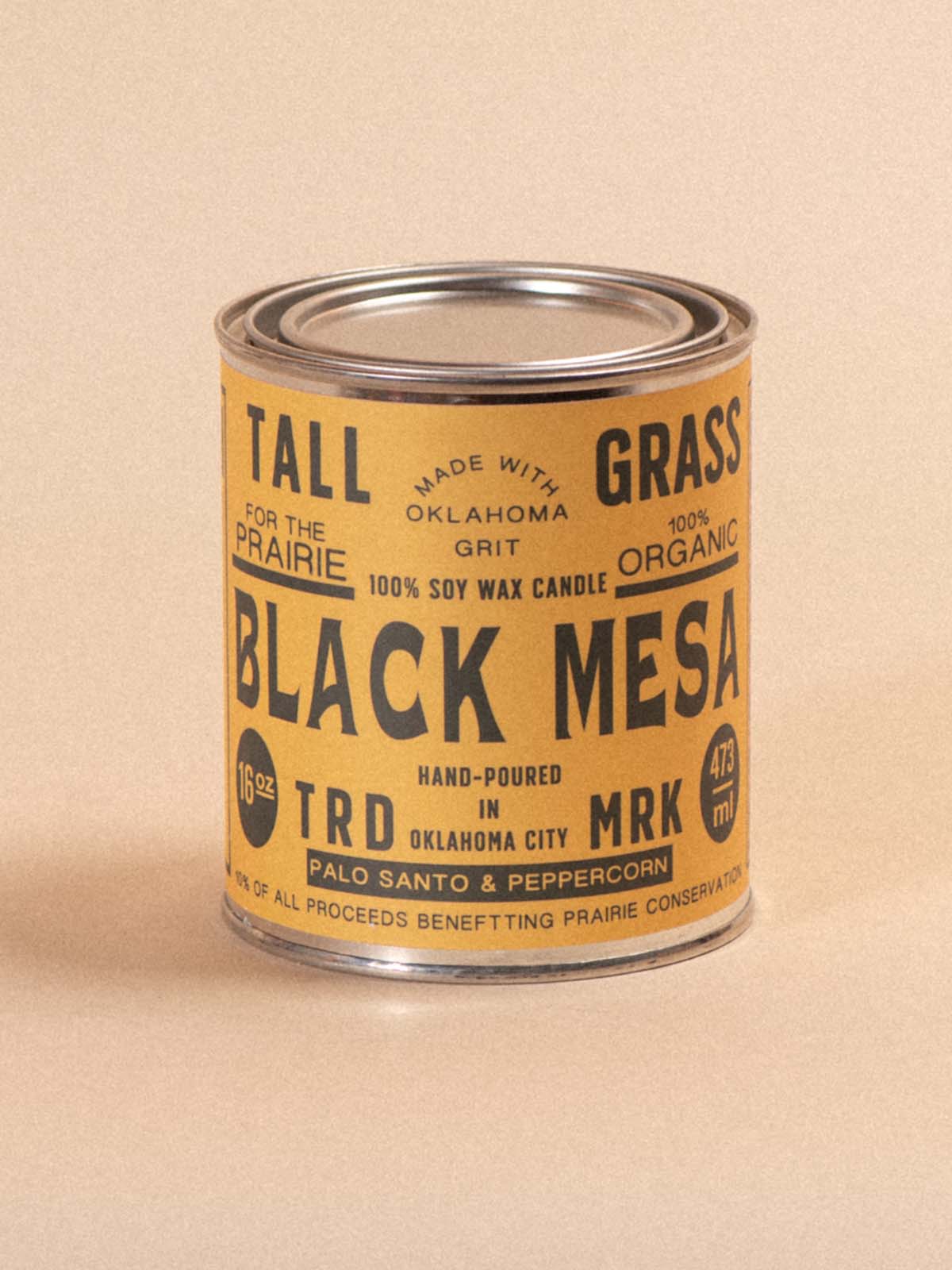 Black Mesa: Palo Santo + Peppercorn Soy Wax Candle - Tallgrass Supply