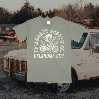 Pre-order: Bison Bike Heavyweight Cotton Tee - Tallgrass Supply