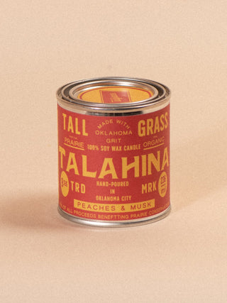 Talahina: Peaches + Musk Soy Wax Candle - Tallgrass Supply