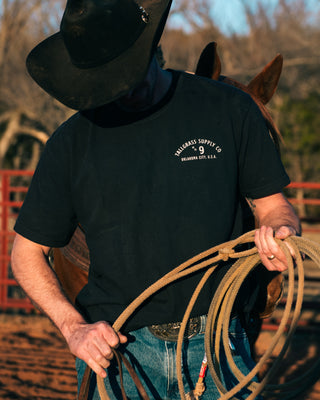 Made with Okie Grit Cotton Heavyweight Tee: Black