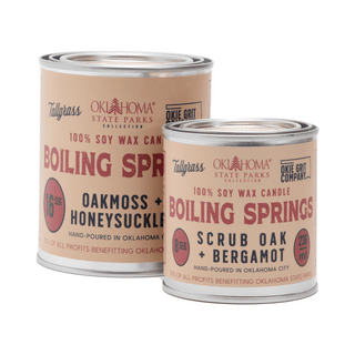 Boiling Springs: Scrub Oak + Bergamot Soy Wax Candle - Tallgrass Supply