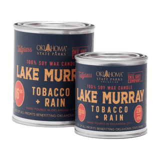 Lake Murray: Tobacco + Rain Soy Wax Candle - Tallgrass Supply