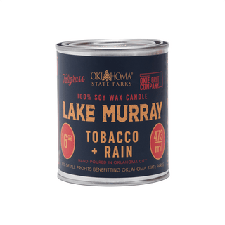 Lake Murray: Tobacco + Rain Soy Wax Candle - Tallgrass Supply