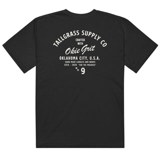 Made with Okie Grit Cotton Heavyweight Tee: Black - Tallgrass Supply