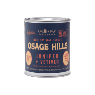 Osage Hills: Juniper + Vetiver Soy Wax Candle - Tallgrass Supply