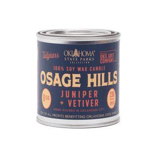 Osage Hills: Juniper + Vetiver Soy Wax Candle - Tallgrass Supply