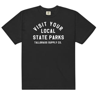 Visit Your Local State Parks Heavyweight Tee: Black - Tallgrass Supply