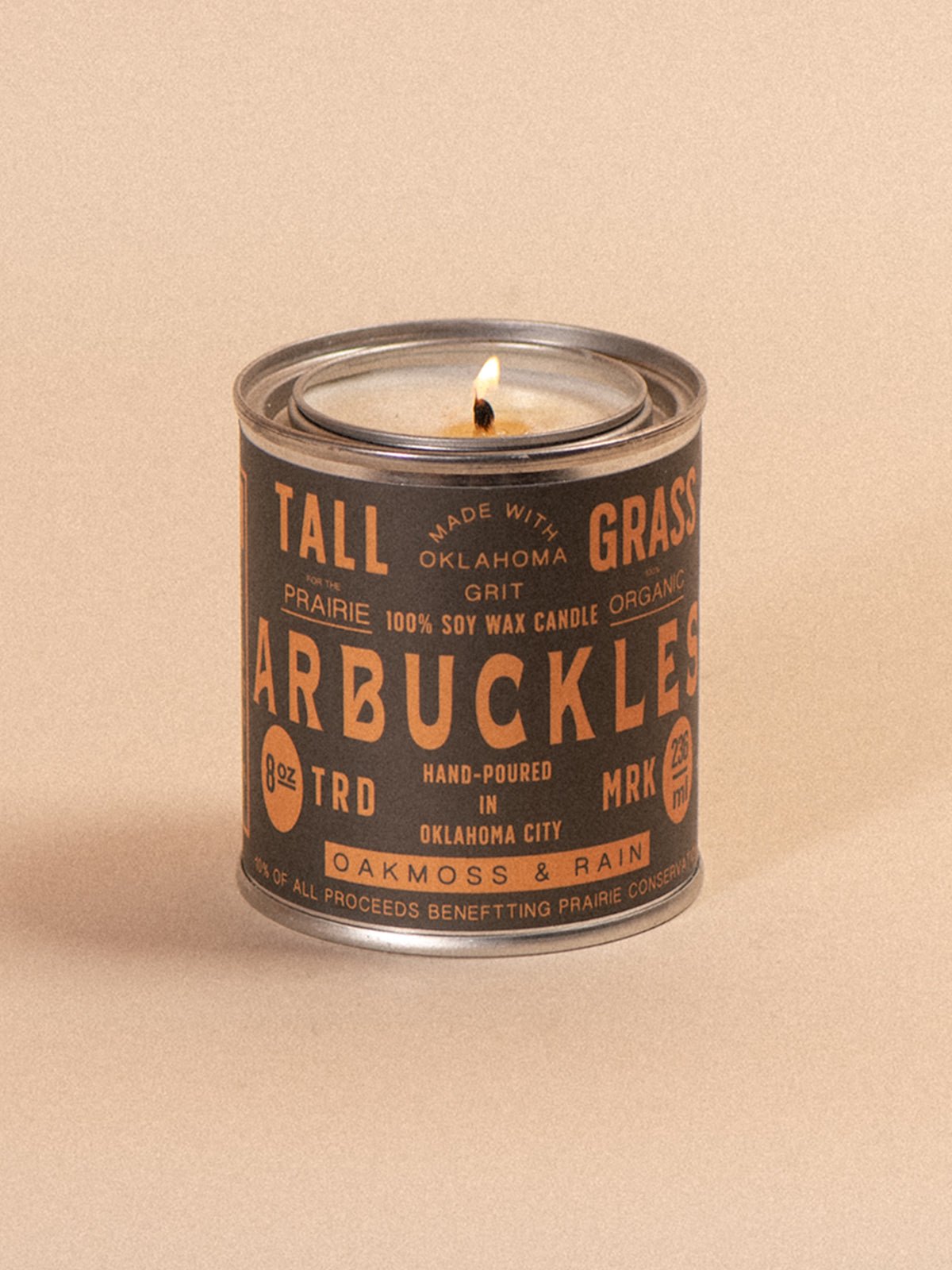 Arbuckles: Oakmoss + Rain Soy Wax Candle - Tallgrass Supply