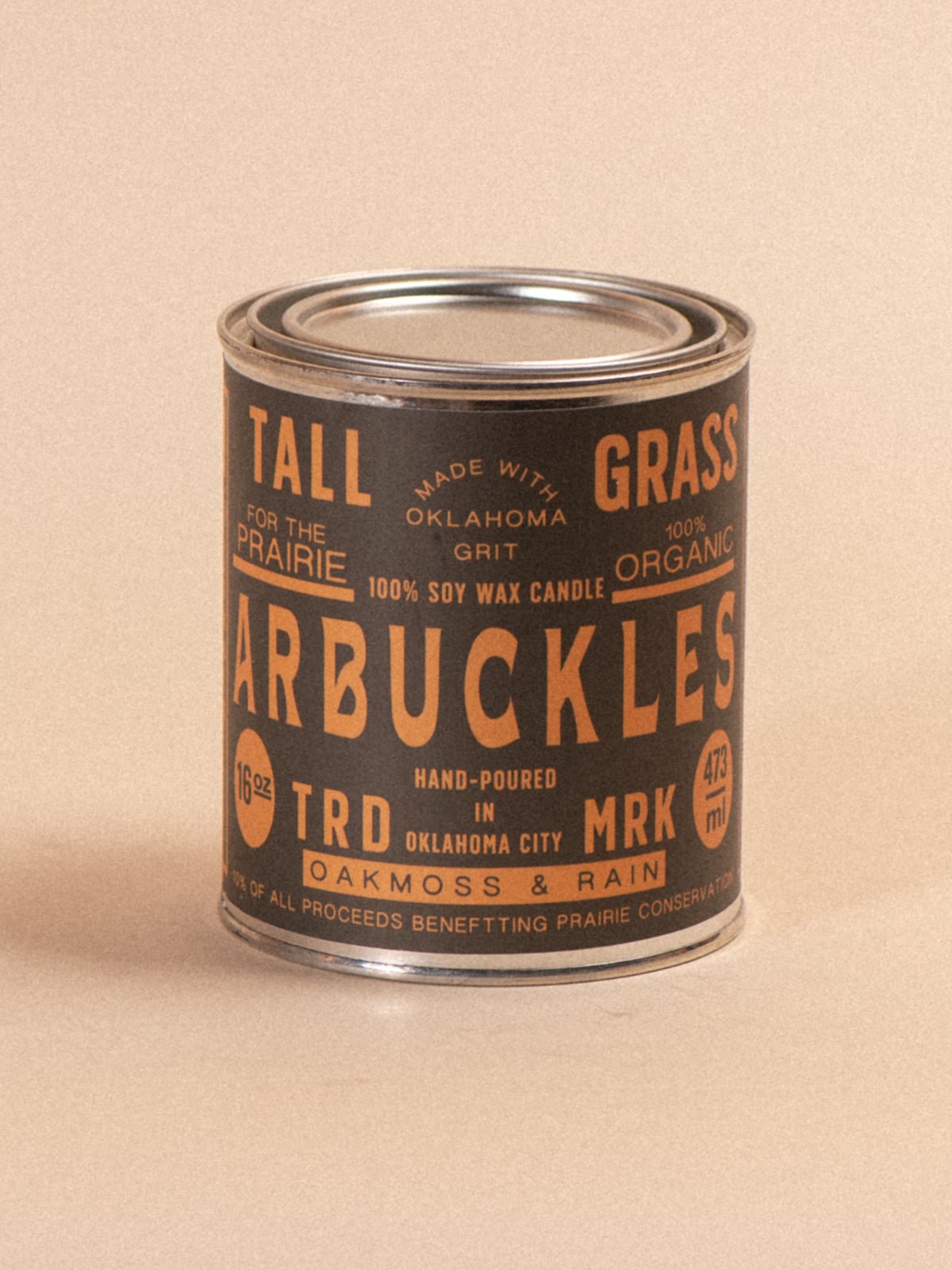 Arbuckles: Oakmoss + Rain Soy Wax Candle - Tallgrass Supply