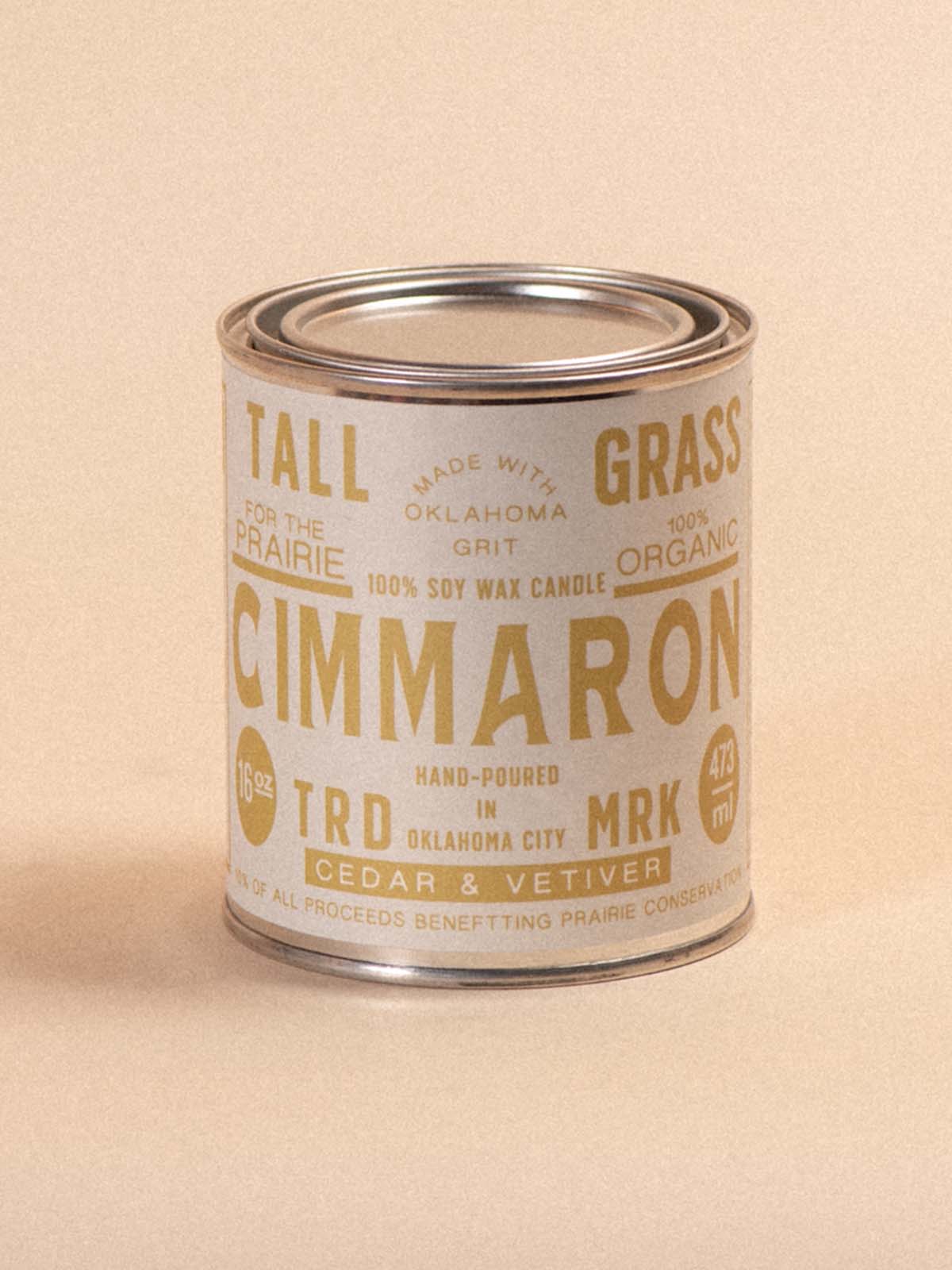 Cimmaron: Cedar + Vetiver Soy Wax Candle - Tallgrass Supply
