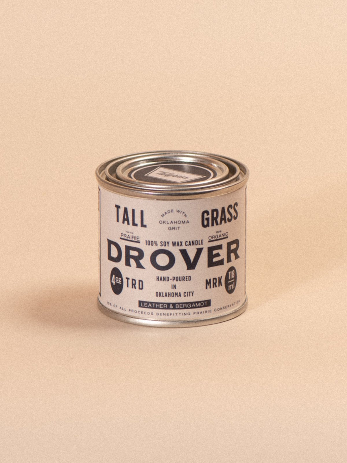 Drover: Leather + Bergamot Soy Wax Candle - Tallgrass Supply