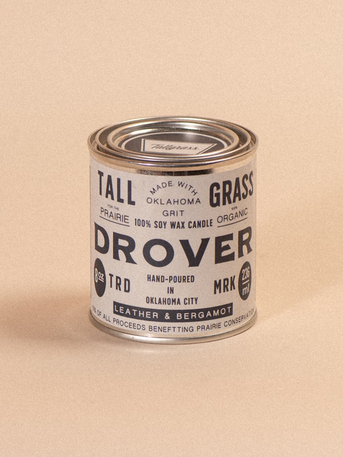 Drover: Leather + Bergamot Soy Wax Candle - Tallgrass Supply