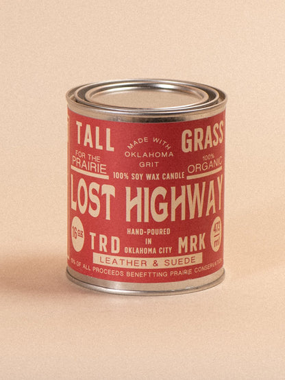 Lost Highway: Leather + Suede Soy Wax Candle - Tallgrass Supply