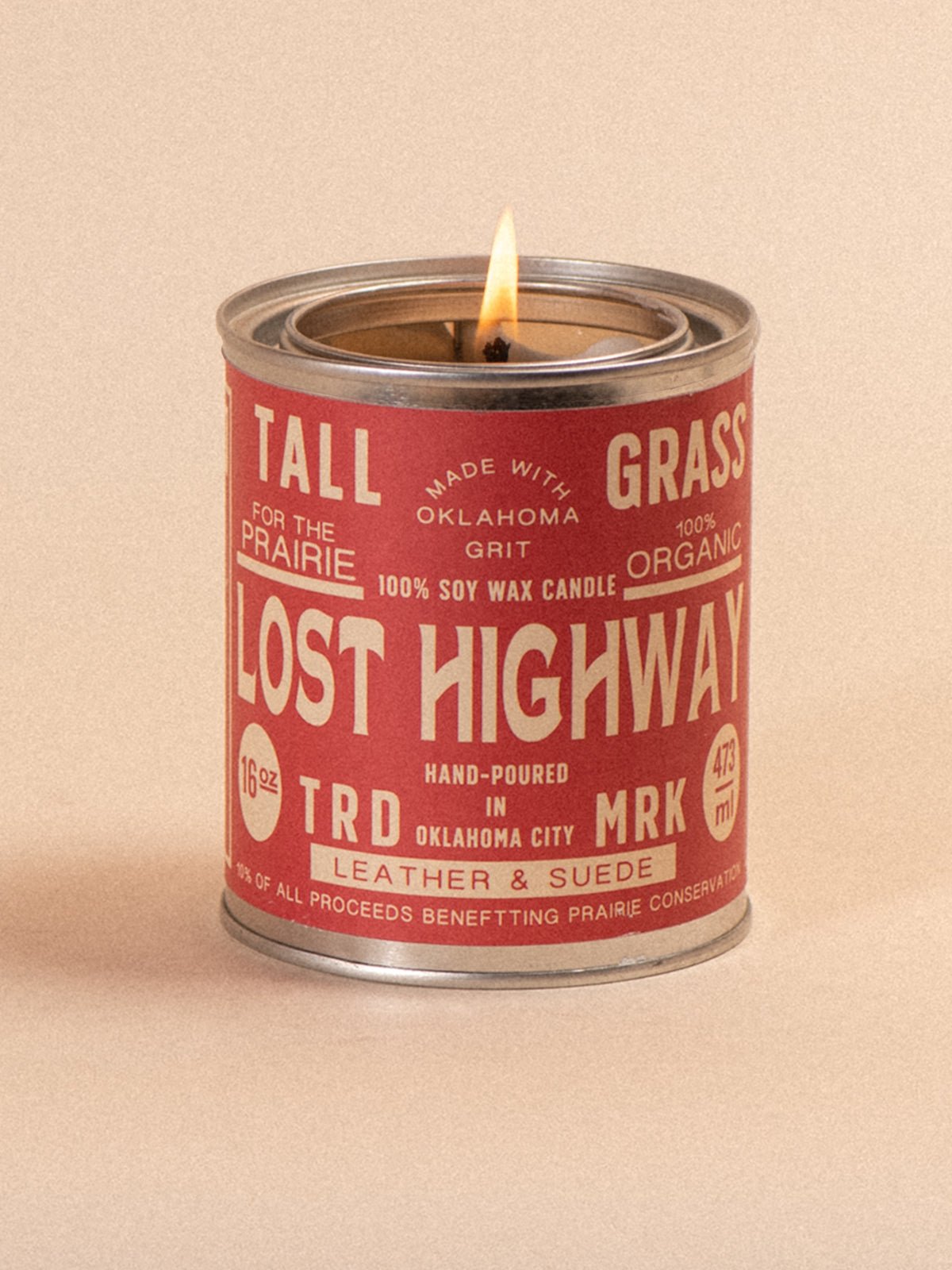 Lost Highway: Leather + Suede Soy Wax Candle - Tallgrass Supply