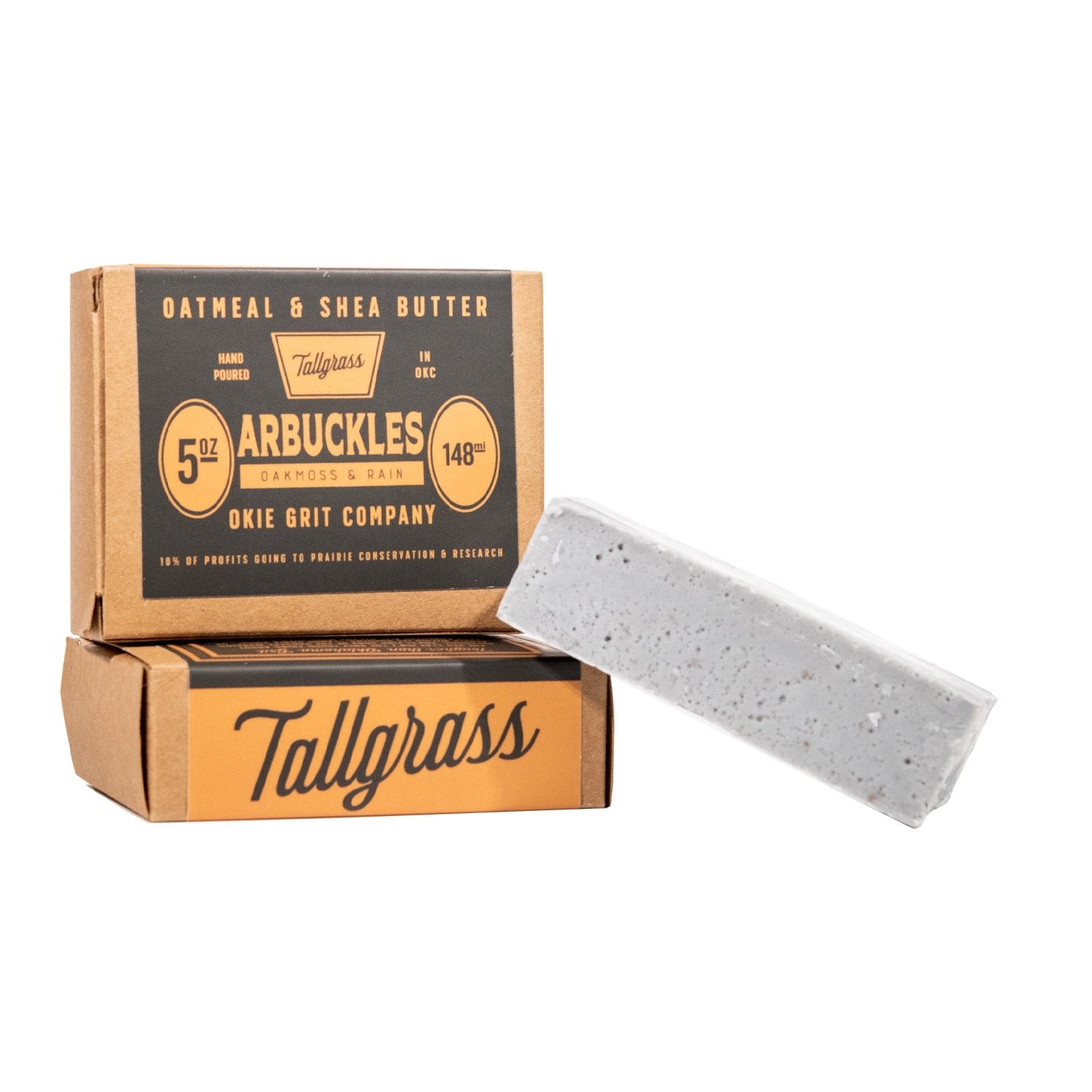 Tallgrass Supply_ Oatmeal &amp; Shea Butter Bar of Soap - Arbuckles: Oakmoss + Rain.
