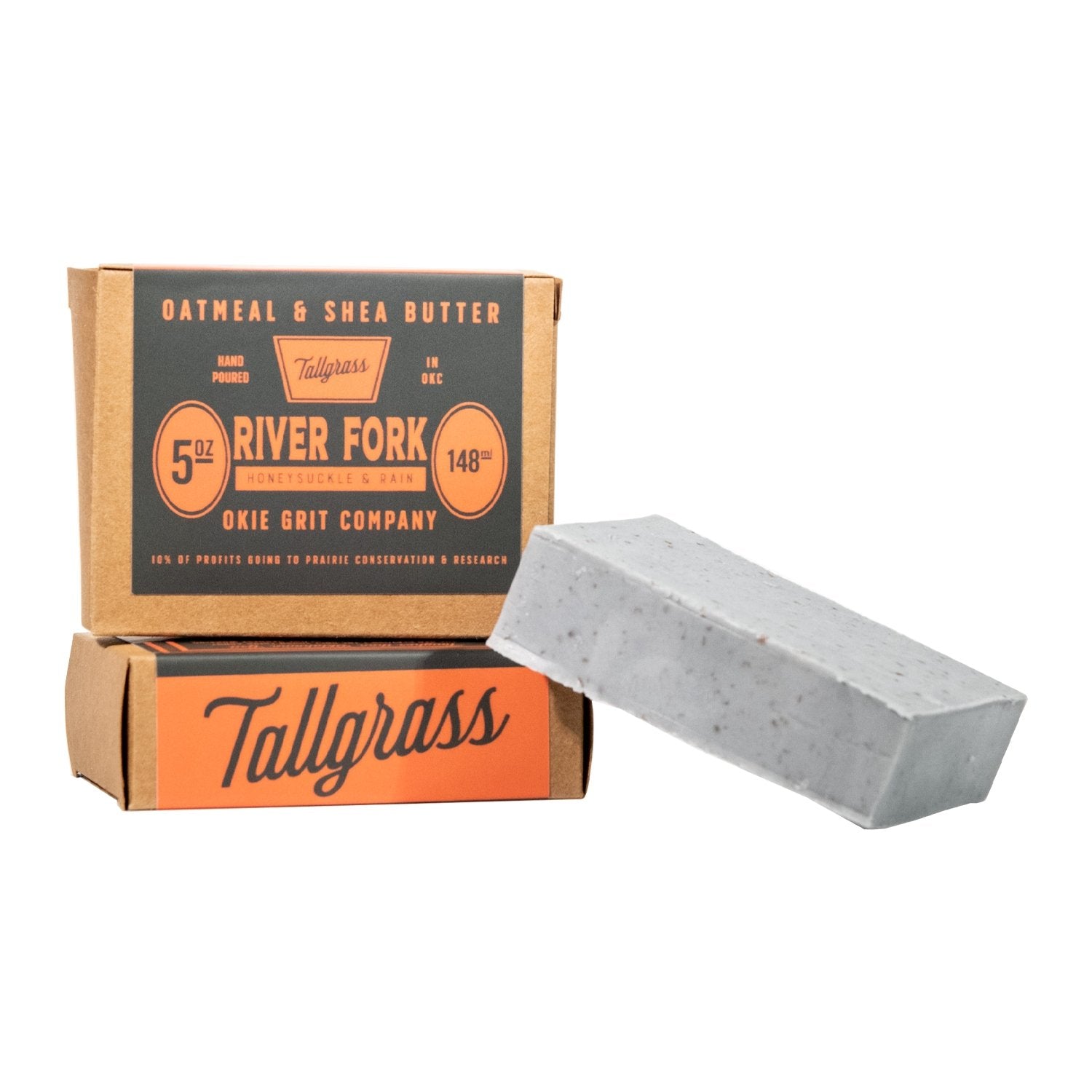 Tallgrass Supply_ Oatmeal &amp; Shea Butter Bar of Soap - River Fork: Honeysuckle + Rain.