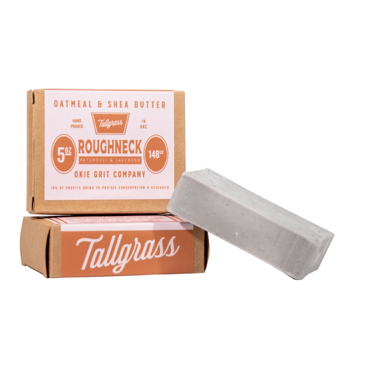Tallgrass Supply_ Oatmeal &amp; Shea Butter Bar of Soap - Roughneck: Patchouli + Lavender.
