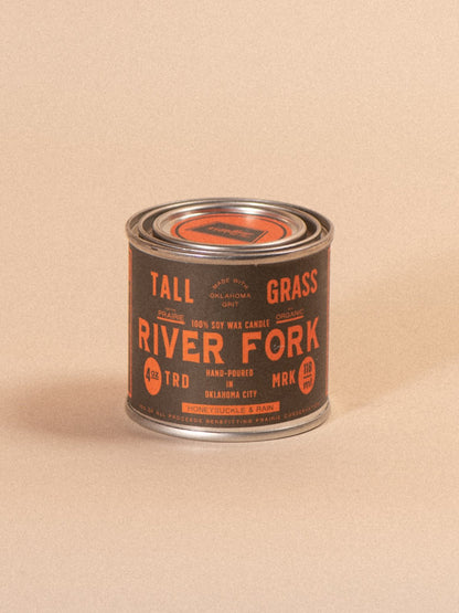 River Fork: Honeysuckle + Rain Soy Wax Candle - Tallgrass Supply