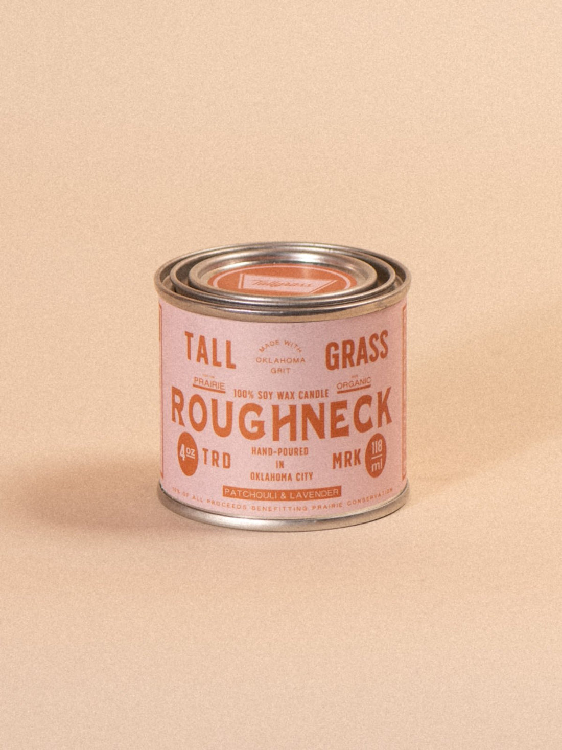 Roughneck: Patchouli + Lavender Soy Wax Candle - Tallgrass Supply