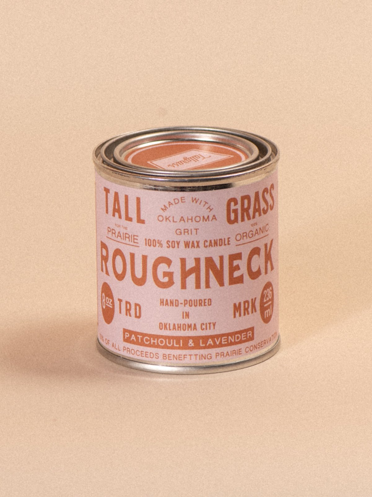 Roughneck: Patchouli + Lavender Soy Wax Candle - Tallgrass Supply