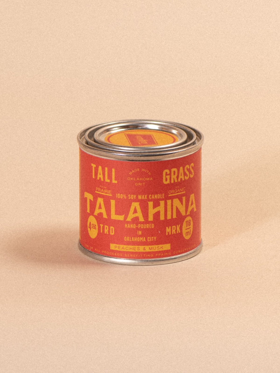 Talahina: Peaches + Musk Soy Wax Candle - Tallgrass Supply